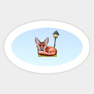 Sleepy Fox Sticker